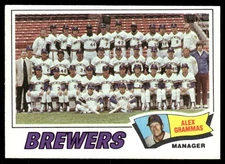 1977 Topps #51 Milwaukee Brewers CL Alex Grammas MG - EX-MT