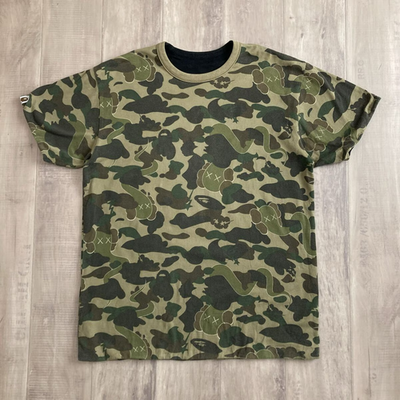 Reversible KAWS × BAPE CAMO T-shirt a bathing ape Bendy Size L | eBay