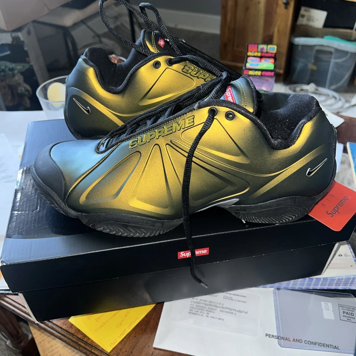 Supreme x Nike Air Zoom Courtposite Metallic Gold for Sale