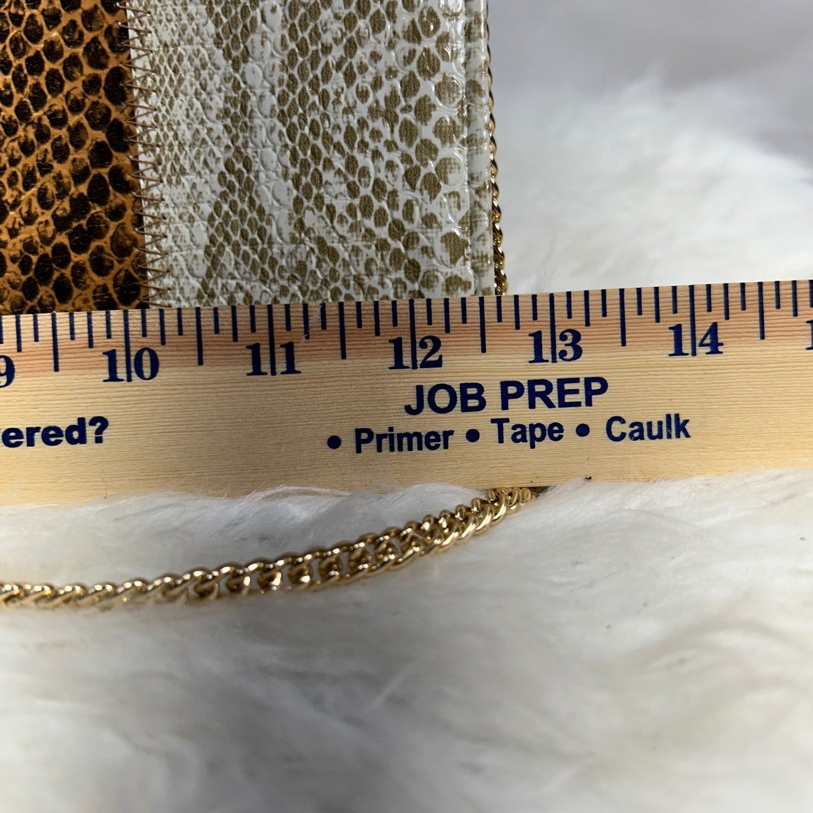 Chic Snake Print Patchwork Clutch Evening Bag Gol… - image 7