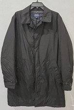 Ralph Lauren Men's M Black Long Coat light insulation Polyester Button down SMPL