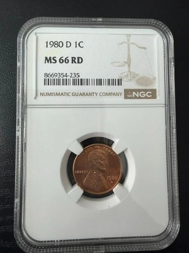 1980-D Lincoln Memorial Cent — photo from the most recent tracked eBay sale
