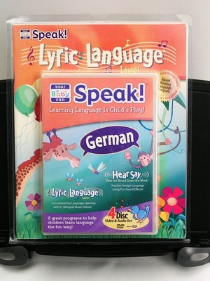 YOUR BABY CAN SPEAK! GERMAN LANGUAGE LEARNING - 4 DISC VIDIO & AUDIO SET - LYRIC