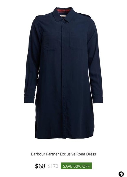 Women Barbour Dress Navy 36 / S / 44