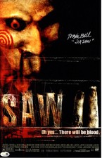 Tobin Bell signed 11x17 Poster John Kramer Jigsaw Saw II JSA Authentication