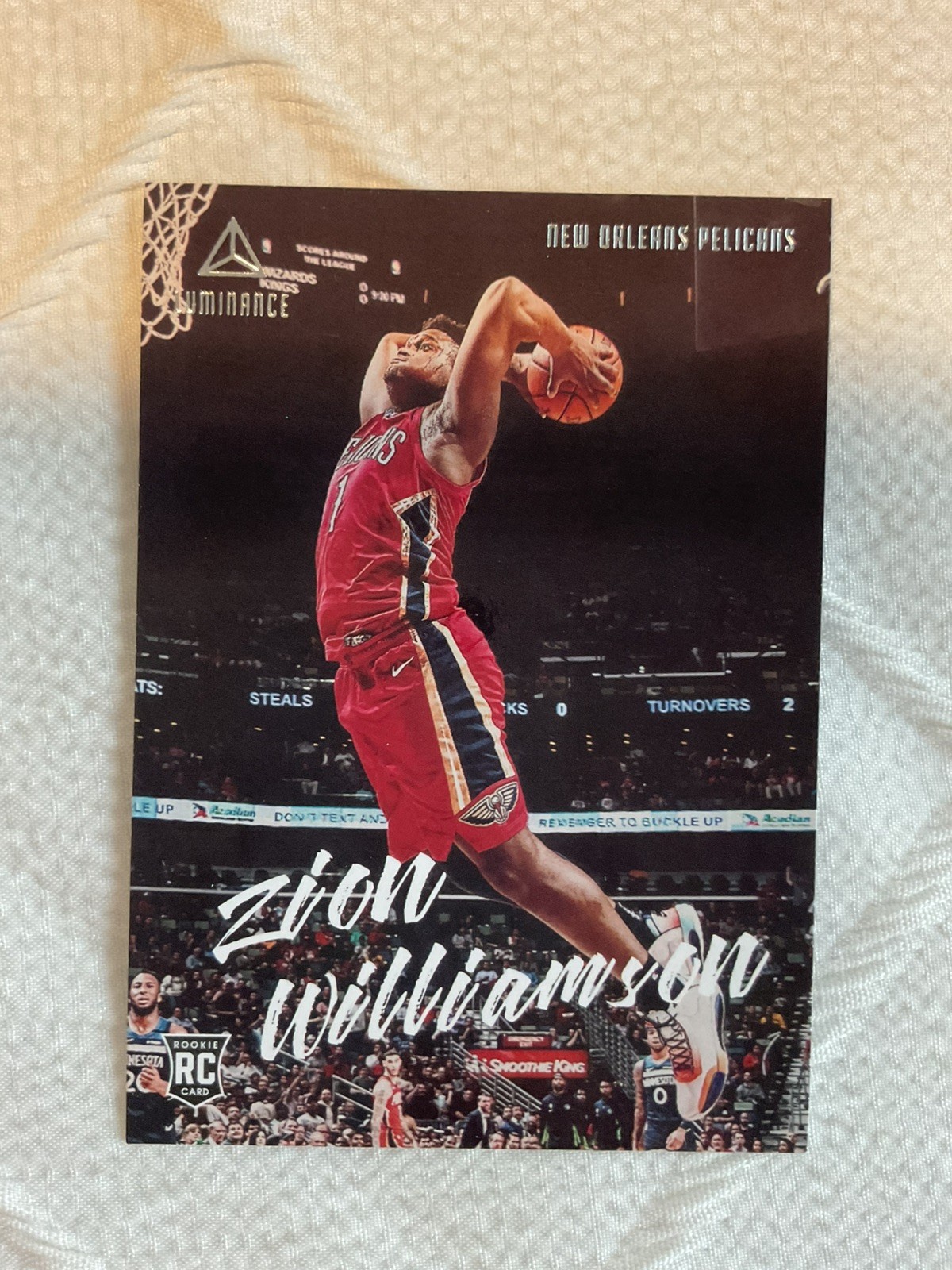 2019-20 Panini Chronicles Luminance 143 Zion Williamson RC Rookie Pelicans