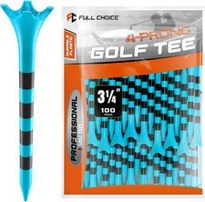 Professional Plastic Golf Tees 50/60/100 Pack 3-1/4" or 2-3/4" , Enhanced Durab