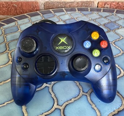 Original Xbox Controller S Type Translucent Blue OEM Microsoft Breakaway Cable