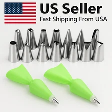 16-Piece Cake Decorating Kit - Piping Bag and Icing Tips, Pastry Bag for Baking