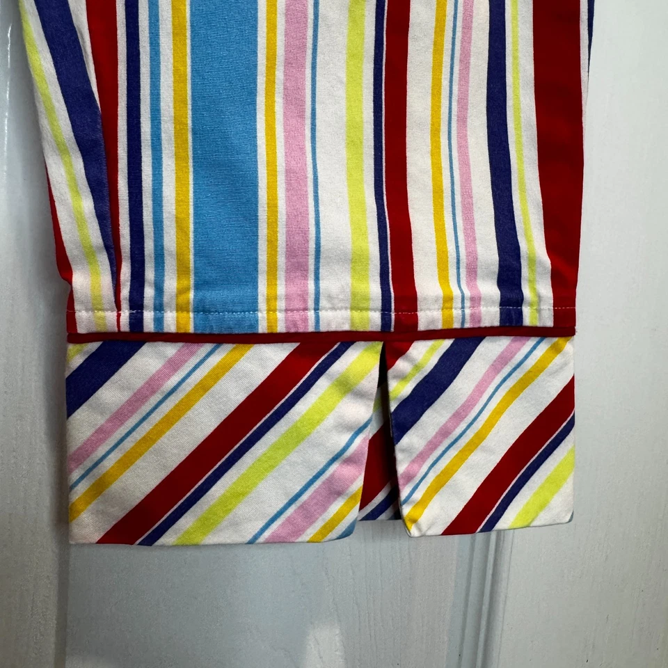 Calça Hanna Andersson Meninas 140 Vertical Listrada Colorida Y2K Punho Dividido Tubulação - Imagem 3 de 4