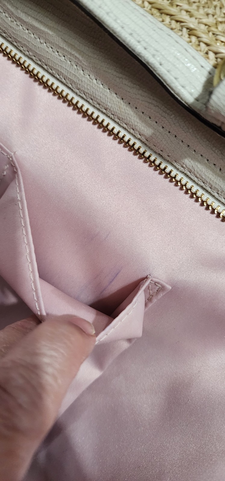 COACH ALEXANDRA Python Straw Shoulder Tote BAG F2… - image 16