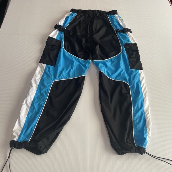Poster Girl Rave Pants Size L Black & Blue Zip Around Interchangeable  