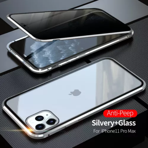 360 Magnetic Protection Privacy Double Glass Case For iPhone 16 15 14 Pro Max 13 - Picture 15 of 31
