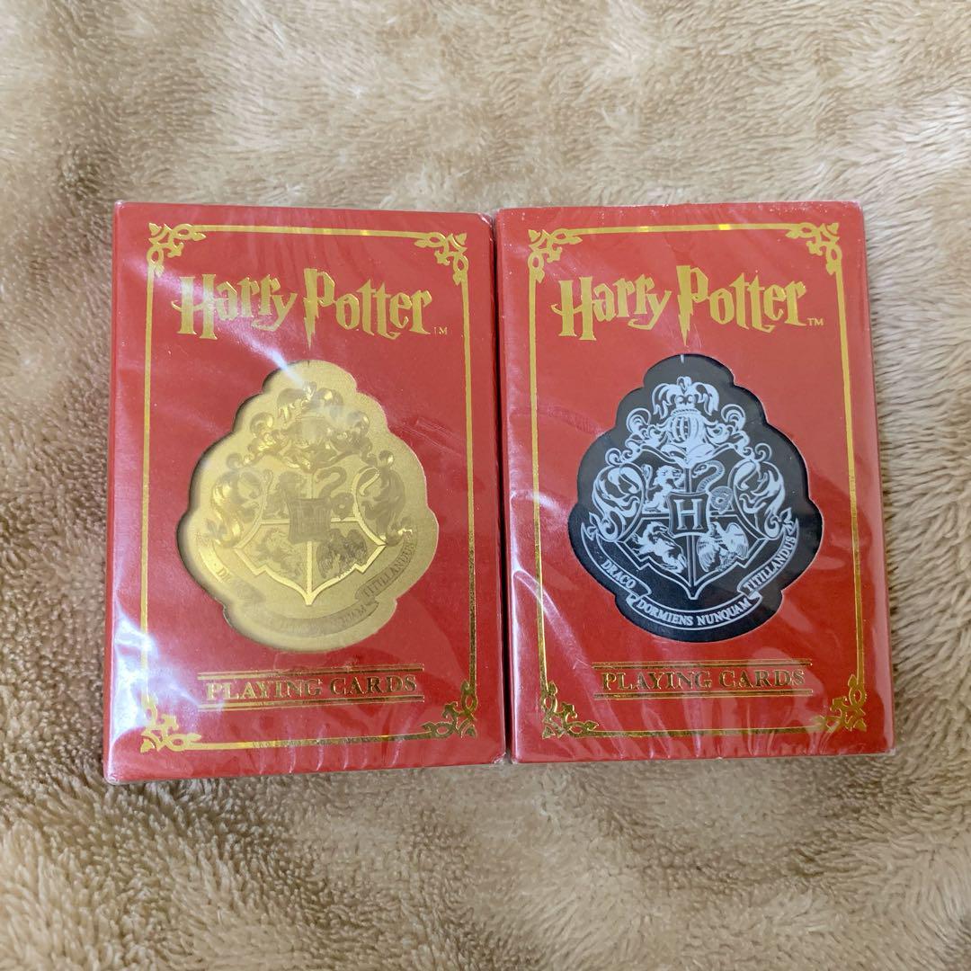 Official Harry Potter Playing Cards Set Of 2 Gold Black Novelty