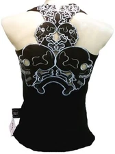 Rockabilly Punk Rock Baby Tattoo Tiki Skull Designer Tank Top Shirt S M L XL XXL