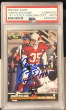AENEAS WILLIAMS PSA Auto 1995 Pro Line Classic Printers Proof Arizona Cardinals