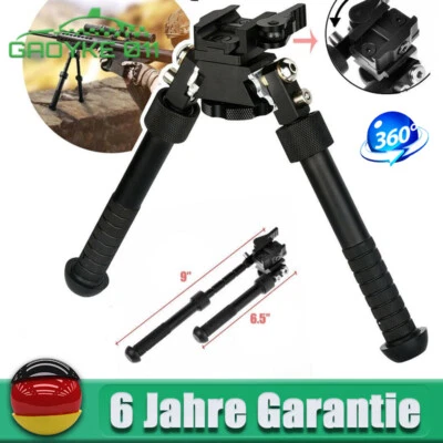 MARKENLOS Gewehr Zweibein QD Tactical Picatinny Rail 6- 9 Zoll Zweibein flach einstellbar