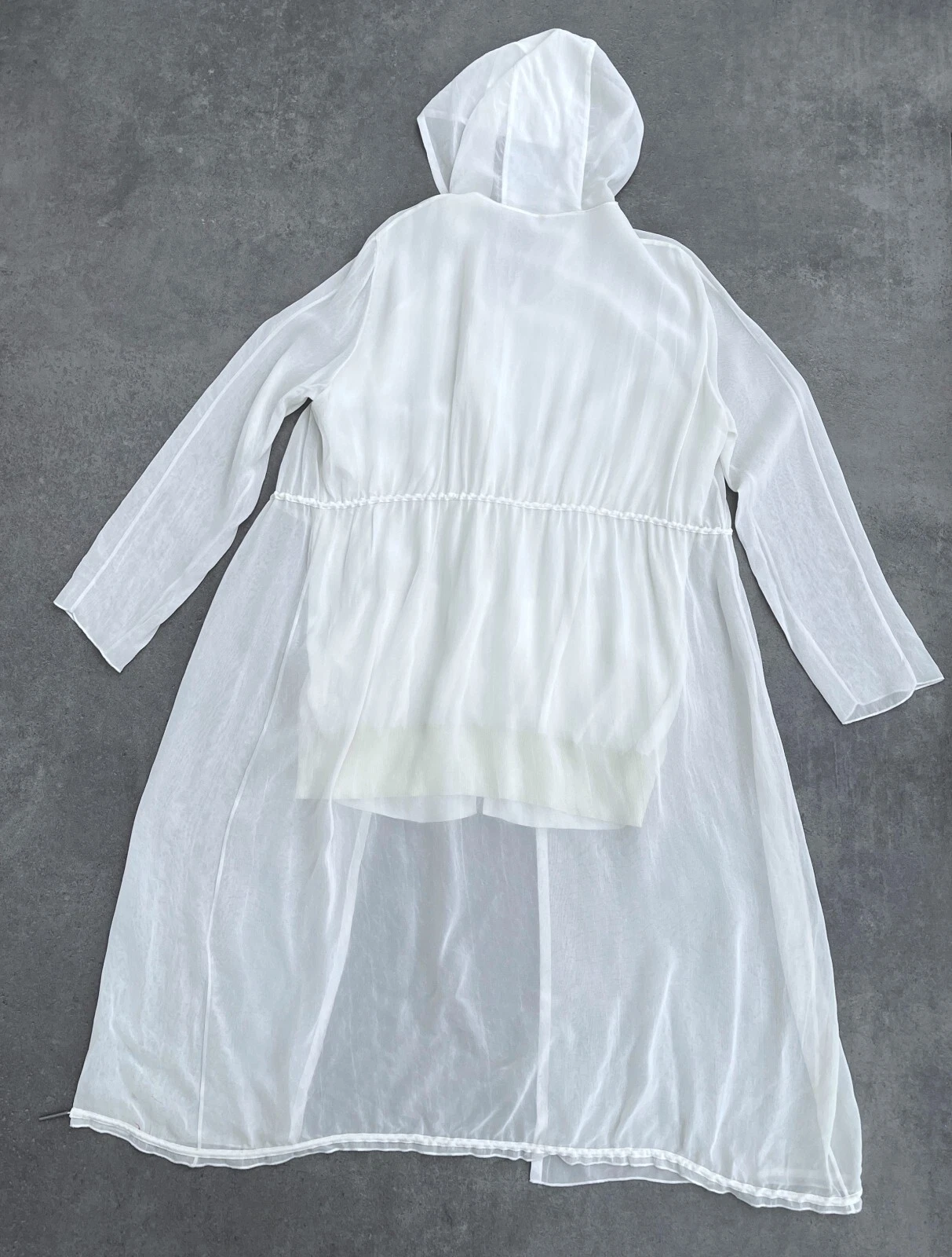 Stunning Women's ANNETTE GORTZ Layered Lagenlook Avant Garde Jacket Coat White M - product detail image 2