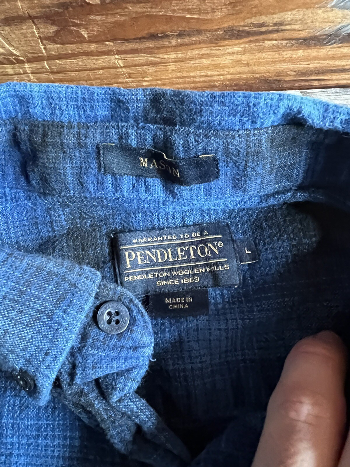 Pendleton Mason Long Sleeve Button Down Shirt Cot… - image 2