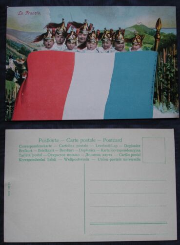 CARTOLINA PRIMA GUERRA MONDIALE WWI - FLAG -BANDIERE FRANCIA FRANCE - Foto 1 di 1