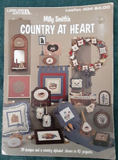 Leisure Arts 404 COUNTRY AT HEART Cross Stitch Sewing Pattern Pamphlet Project H