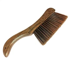 Hand Broom Brush, Dust Brush for Cleaning, Wood Block Hand Brush, Curved Handle