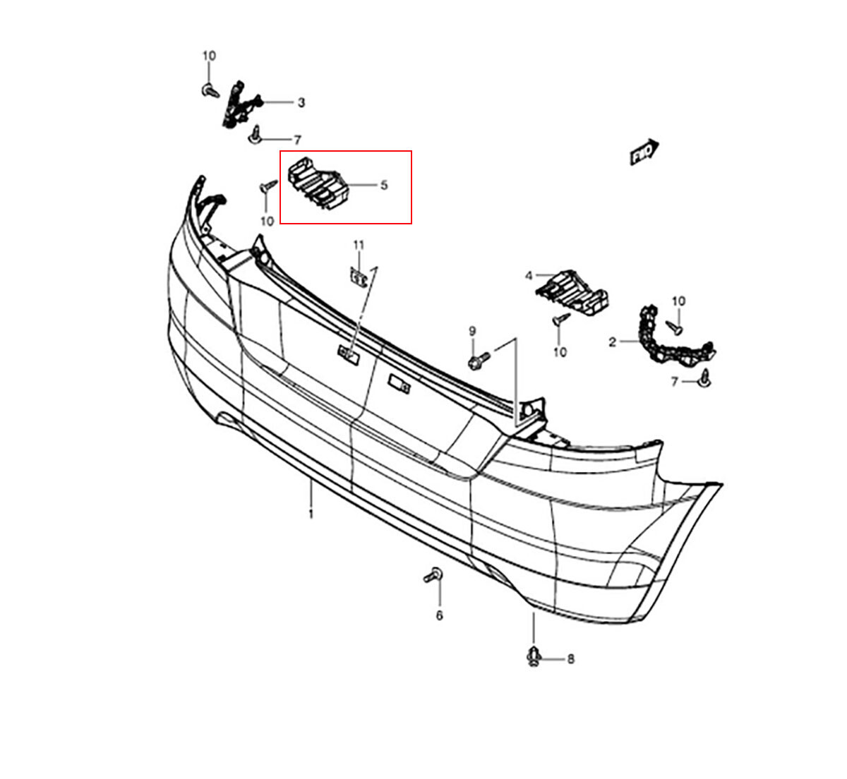 LH Rear Bumper Holder 71824-68L00-000 Fit Suzuki Swift 2011 2012