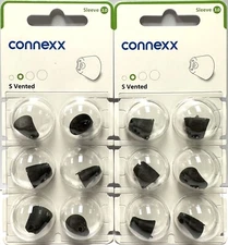 2 Pack S Vented Connexx Sleeve 3.0. Fits Signia Rexton Widex Miracle Ear. Small.
