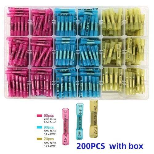 USA STOCK Heat Shrink Wire Butt Connectors Crimp Terminal Kit Waterproof - Picture 12 of 19