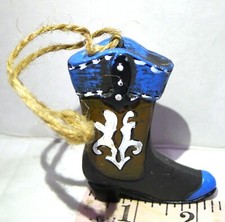 Cowboy Boot Xmas Tree Ornament Western Decoration 2014