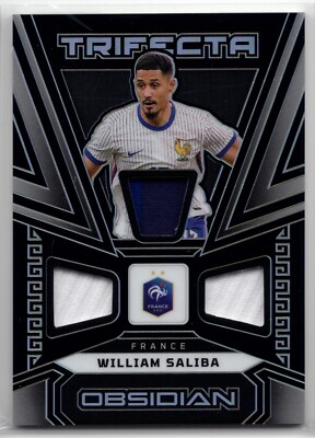 2023-24 Panini Obsidian William Saliba #TM-WS France Trifecta Patch /199-France