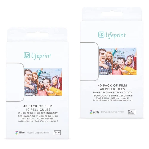 Lifeprint 3x4 Premium Zink Instant Print Photo Paper (80 Pack) Compatible wit...