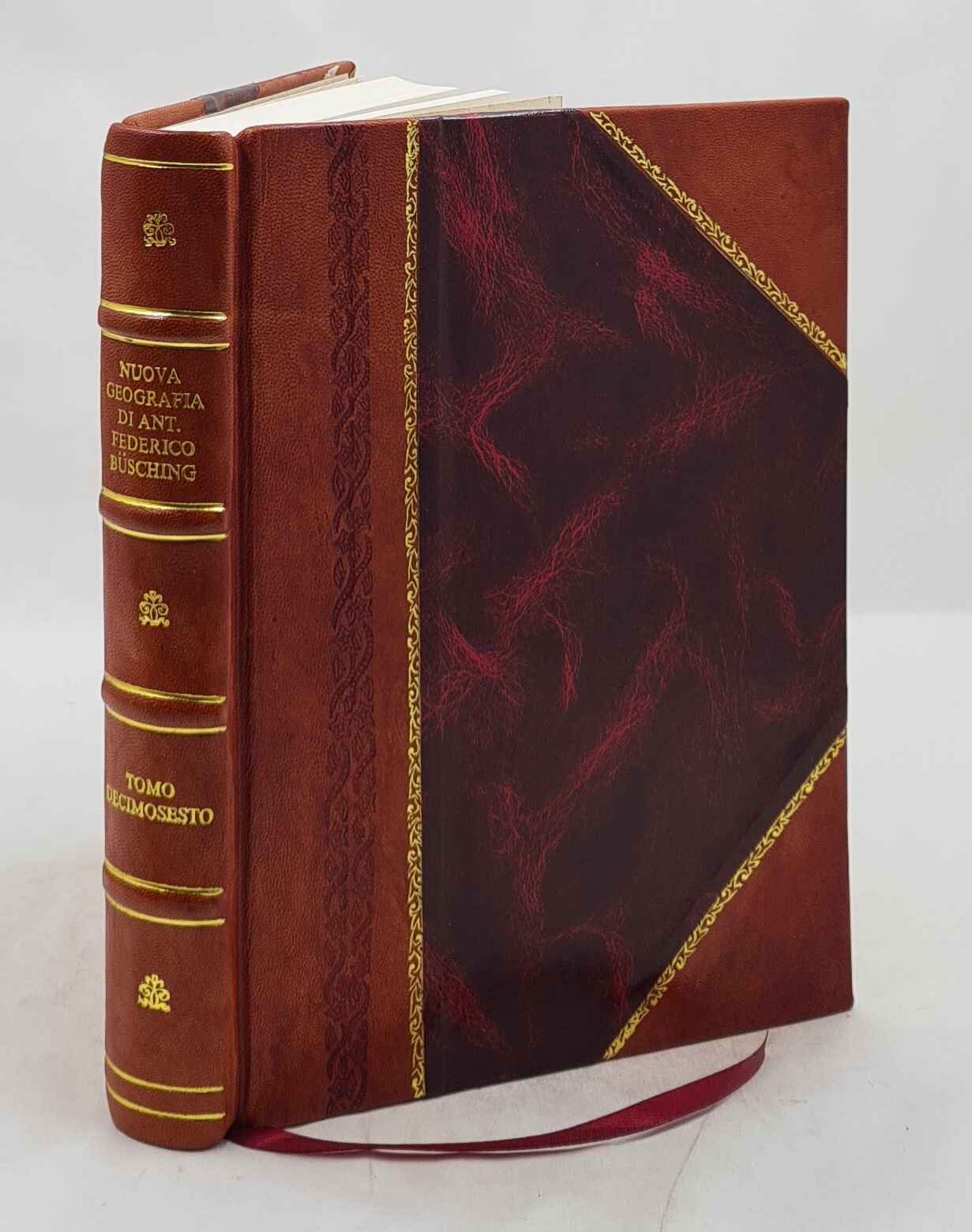 Ant. Federico Busching Nuova Geografia Leather Bound Consigliere De Consist