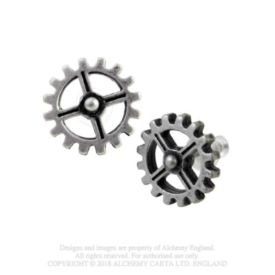 Paar Steampunk Ohrringe Zahnrad Alchemy Gothic England E353 Zinn