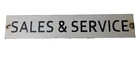 Vintage Sales & Service Porcelain Sign - Double Sided Gas Pump Mid Century Sign