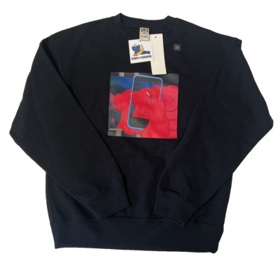 NEW KAWS x Uniqlo Warhol Graphic Sweatshirt Size XS Black UT Collection Japan