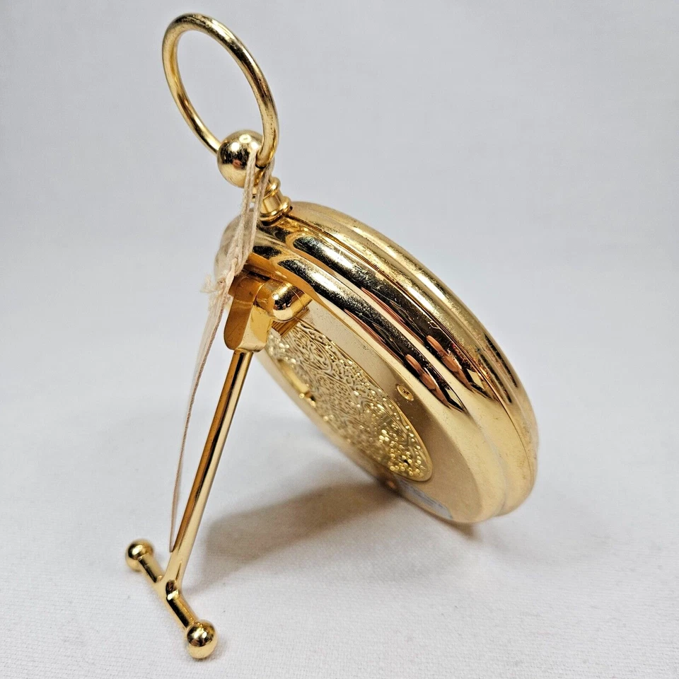 Seiko Desk/Table Alarm Clock Oversized Pocket Watch Metal Case QQ 104 A - Parts - Image 3 of 4