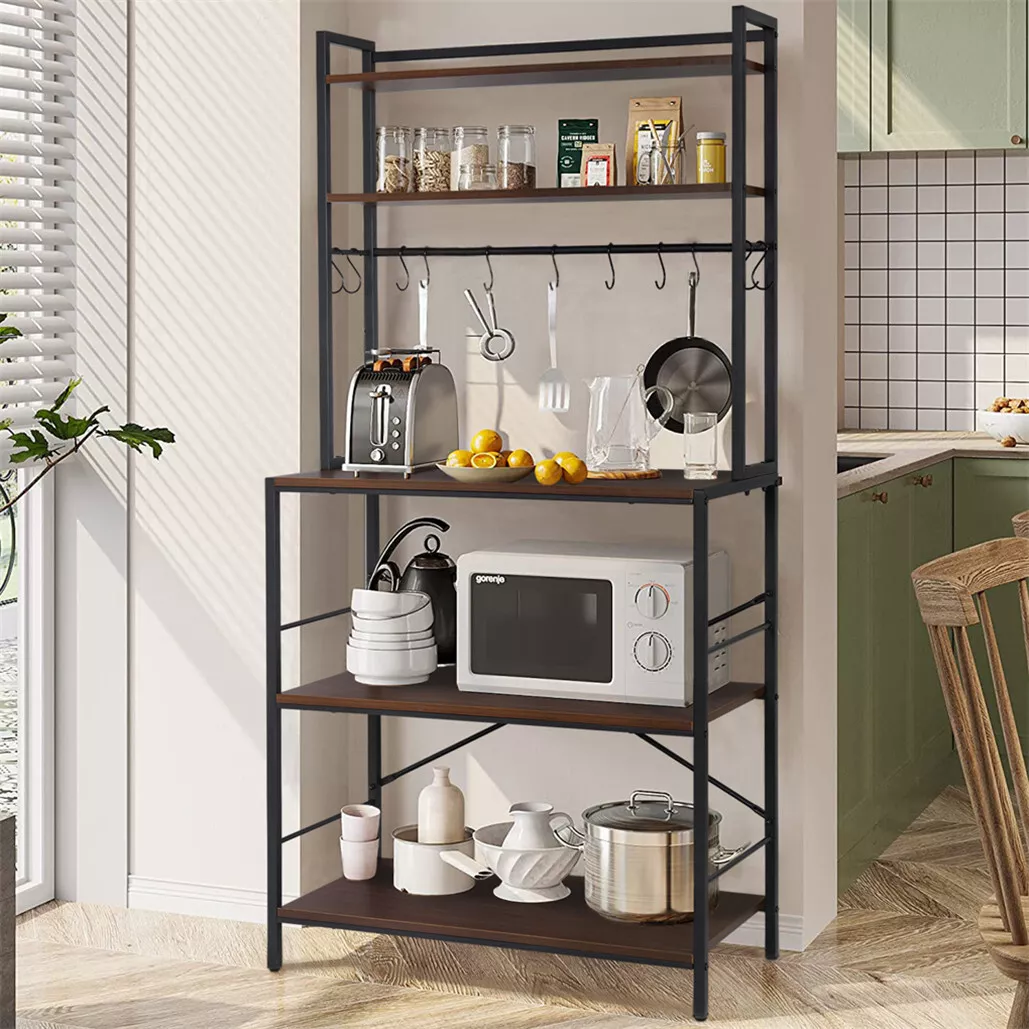 Multiuse Bakers Rack Kitchen Cart Spice Rack Organizer Workstation