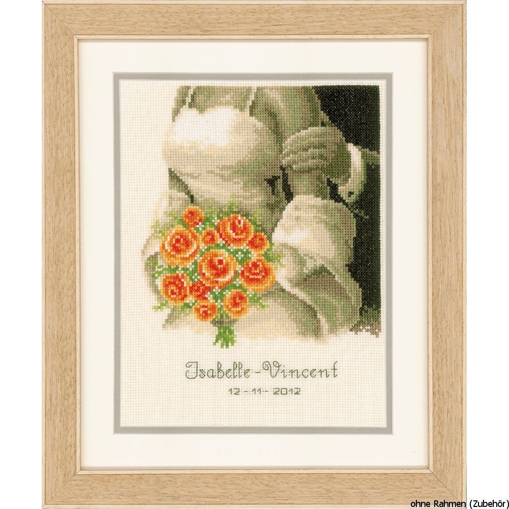 Vervaco Counted cross stitch kit Wedding bouquet, DIY