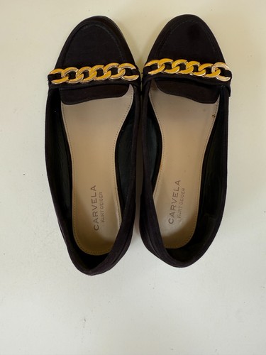 Carvela Kurt Geiger Shoes UK 6 Pumps Loathers Gold Chain Casual Work Shoe - Picture 9 of 11