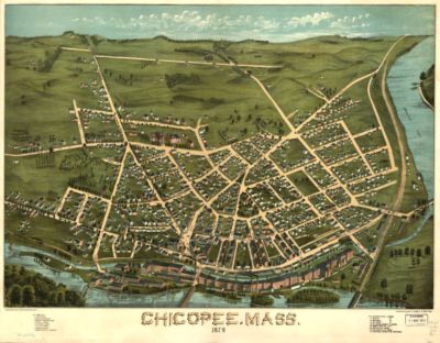 18'' x 24'' 1878 Map Of Chicopee Massachusetts