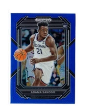 2023-24 Panini Prizm Draft Blue Prizm Adama Sanogo Parallel RC #'d 84/199 UCONN