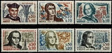 FRANCE 1963 Série CÉLÉBRITÉS YT n° 1370 à 1375 Neufs ★★ luxe /MNH (A)