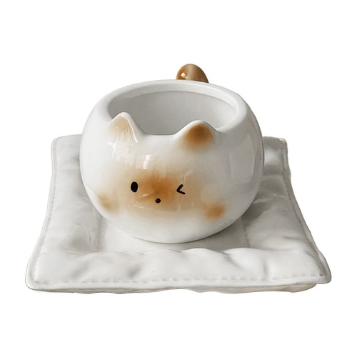 1 pieza Linda Taza Gato 210 ml Cerámica Gatito Siamés Taza de Té Para Entusiastas de Gatos Regalos - Imagen 15 de 16