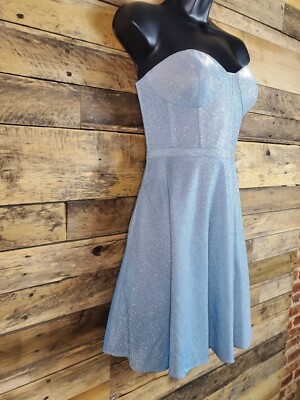 jules and cleo blue dress Jules & Cleo Dress Blue Glittered 10 Chest 32
