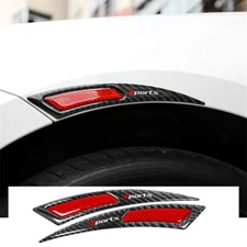 2pcs Car Wheel Eyebrow Arch Protector Trim Strip Lips Fender Flares Carbon Fiber