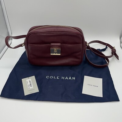 Cole Haan Tartine crossbody Zinfandel Soft Leather Burgundy