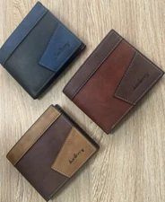 Men's Leather Wallet RFID Blocking Slim Bifold Credit Card Holder Clutch Purses