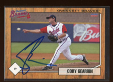 2010 Gwinnett Braves CORY GEARRIN Signed Card autograph auto RANGERS