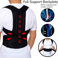 Men Medical Scoliosis Posture Corrector Spine Back Support Shoulder Brace Belt